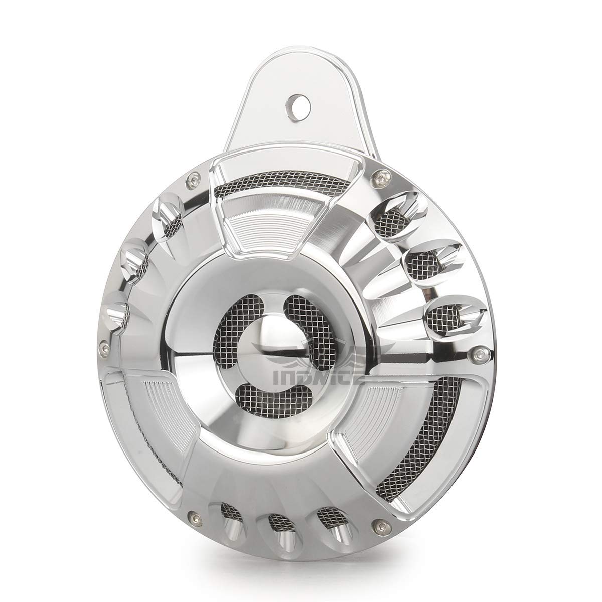 INDNICE CHROMED CNC cut CNC motorcycle horn cover For harley Horn Cover for 1991-2019 For harley FLT Touring big twin