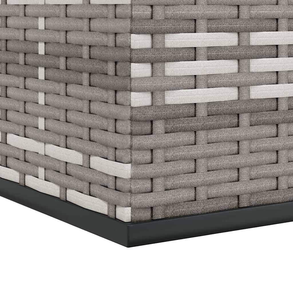 Cassapanca da giardino in rattan sintetico, 145 x 100 x 103 cm | Resistente alle intemperie, tasca interna impermeabile, molla a gas, facile da pulire