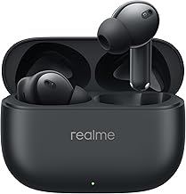 realme Cuffie Bluetooth 5.4 T310, Cuffie wireless, Cancellazione ibrida del rumore a 46 dB, Driver per bassi dinamici da 12,4 mm, 40 ore di riproduzione totale, Resistenza all'acqua IPX5, Nero
