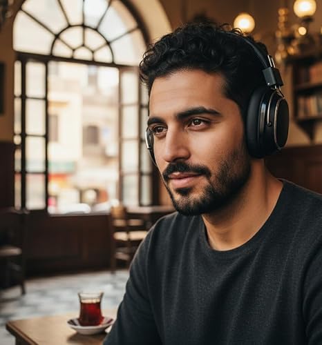 Wireless Bluetooth Headset Noise Isolating Headset with Mic for Calls, Wireless Over Ear Headphones for Mobile Phone PC Laptop Gaming Gaming Headset Bluetooth Headset with Mic Black (Black)