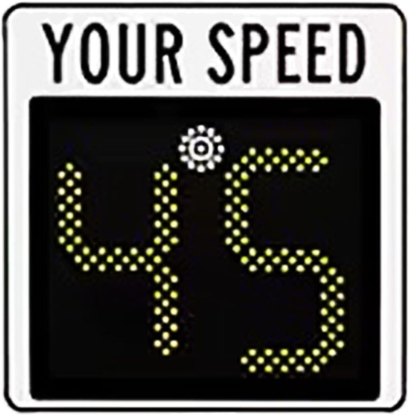 Solar Powered Radar Traffic Feedback Sign, Flashing LED Speedometer for Road Safety with Accessories(C)