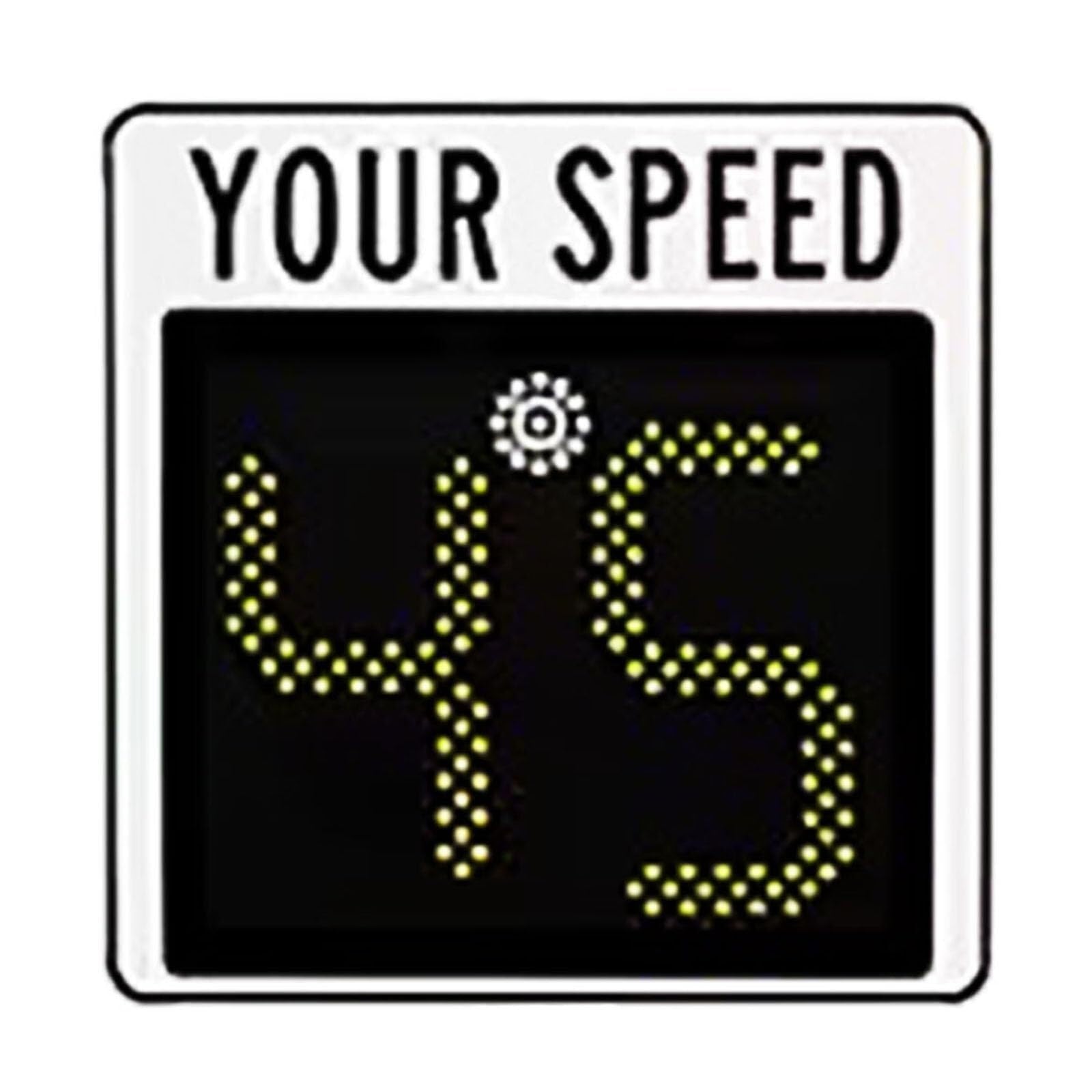 Señal de tráfico con Radar de Velocidad, señal de Radar Solar con retroalimentación, Detector de Velocidad LED Intermitente for Seguridad Vial, con Accesorios(A)