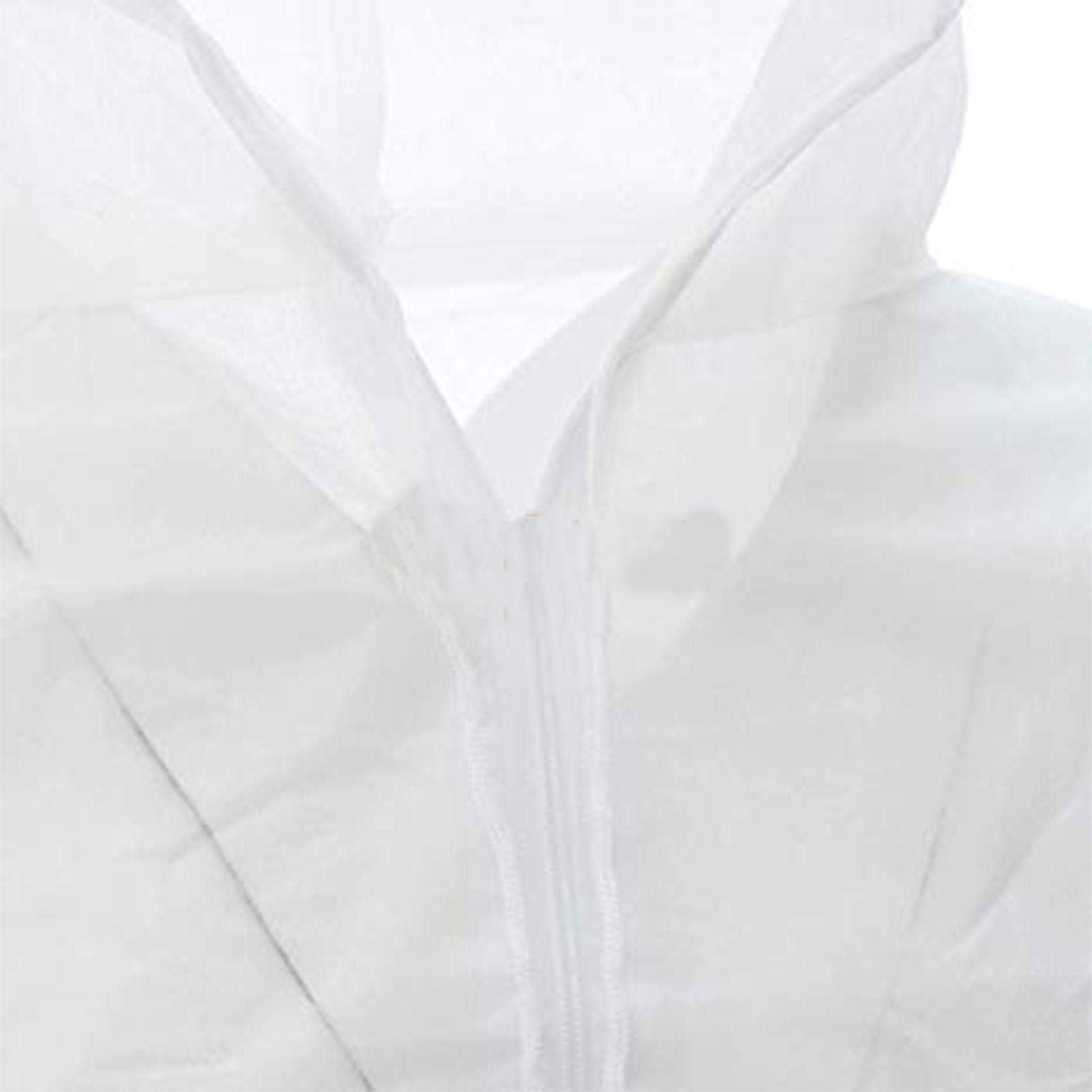 Dapetz ® Lot de 20 combinaisons de protection jetables en papier XXL 146 cm, durables et confortables dans un environnement de travail non dangereux, non tissé.