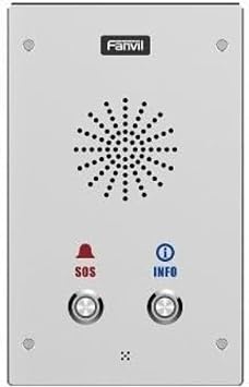 Fanvil - SIP Audio Intercom 2 SIP Lines IP65 POE 2DSS Keys HD Audio Without Camera