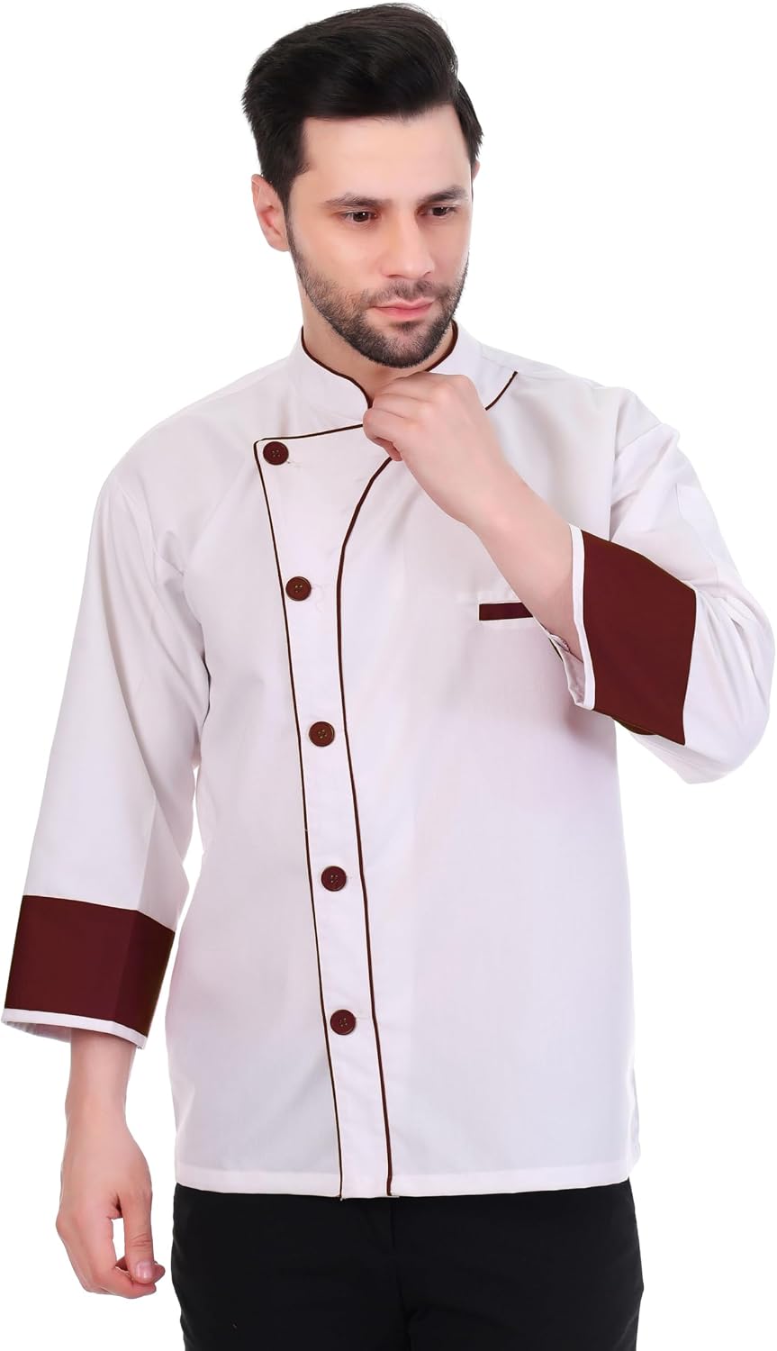 DY-20 White Chef Jacket | Chef Coat | Chef Uniform for Men | Light Weight Chef Dress for Kitchen