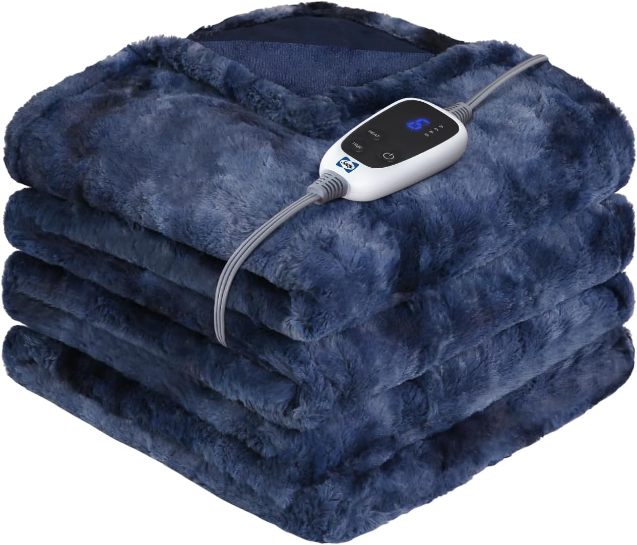 Amazon.com: Sealy Electric Blanket Heated Throw, Faux Fur Heating ...