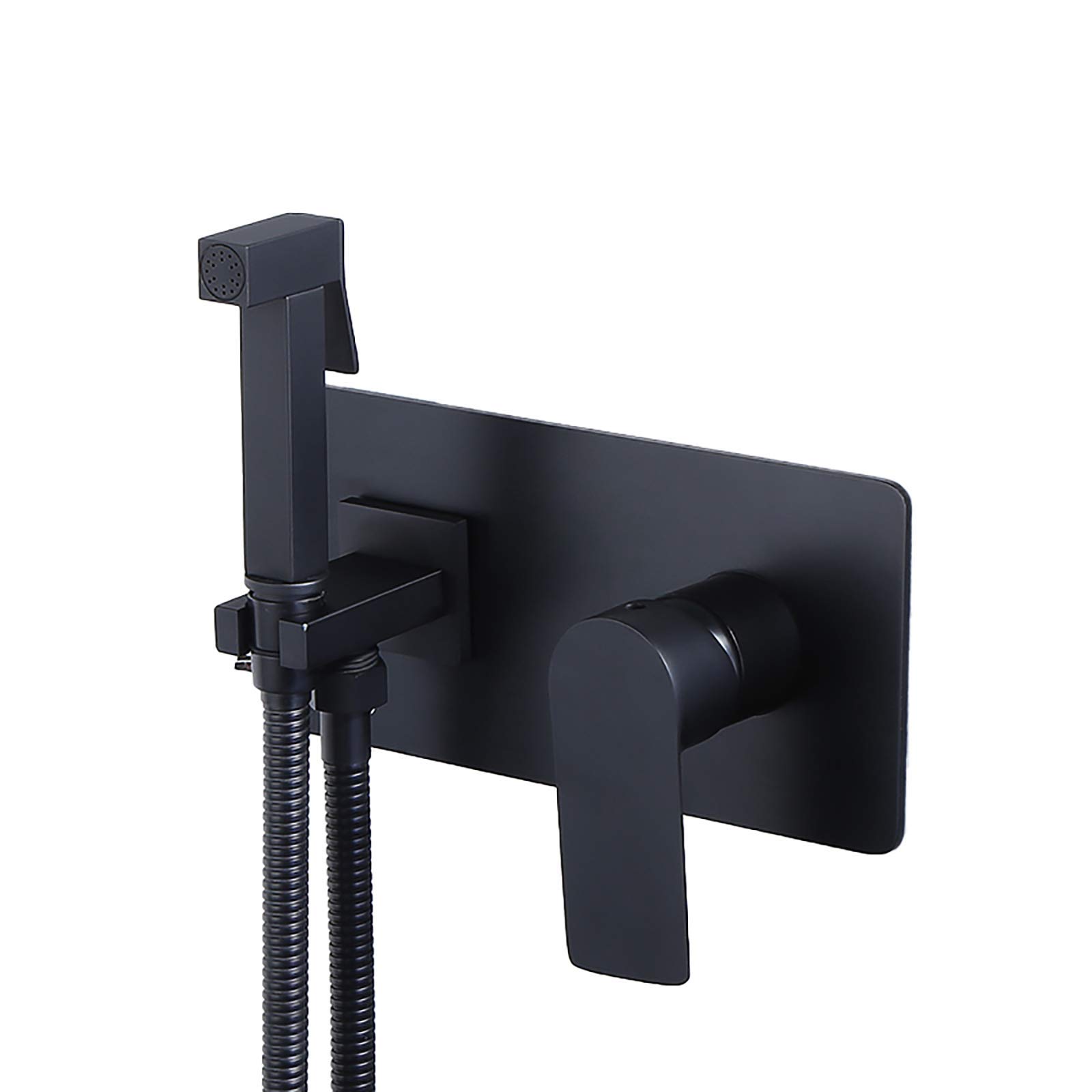 Kit de douchette pour couches lavables noires avec mitigeur mural eau chaude