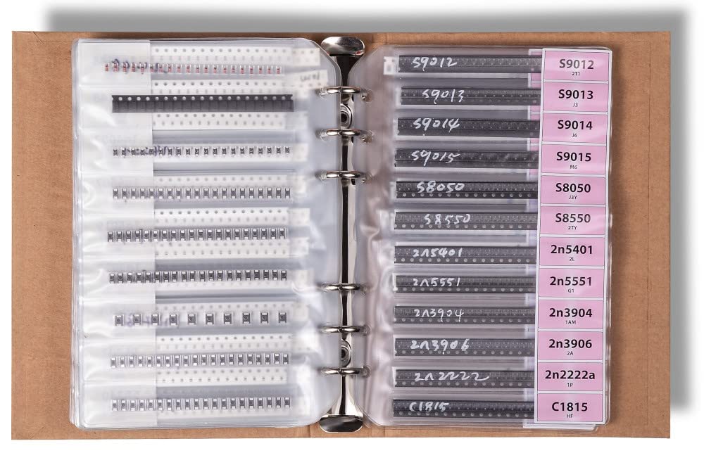 SMD SMT 0603 Elektronische Bauteile Sortiment Buch, Widerstand, Kondensator, Diode, Transistor, löten, 5435 Stück
