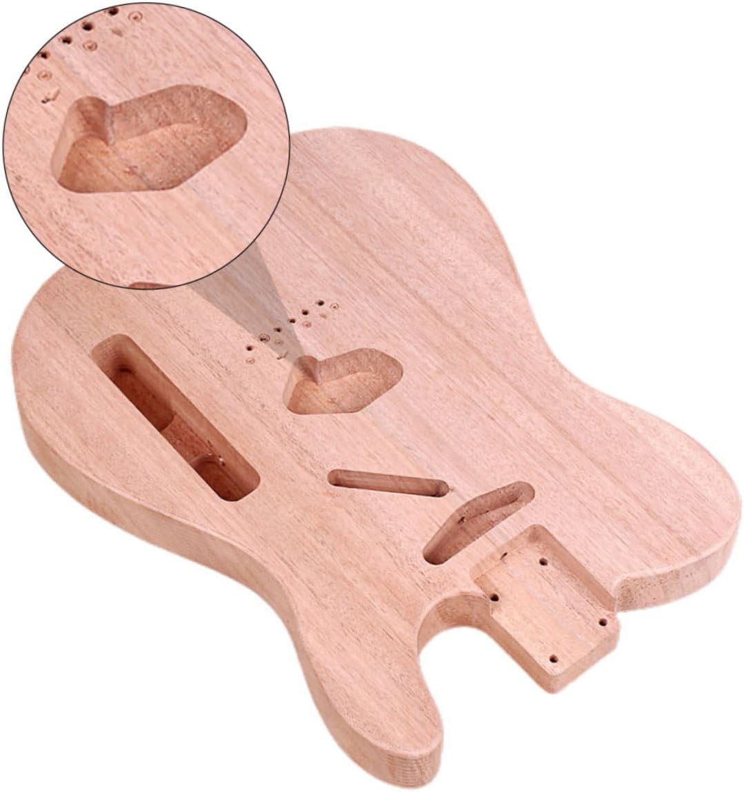 Electric Guitar Body Unfinished Wooden Guitar Replacement Part Easy to Nature