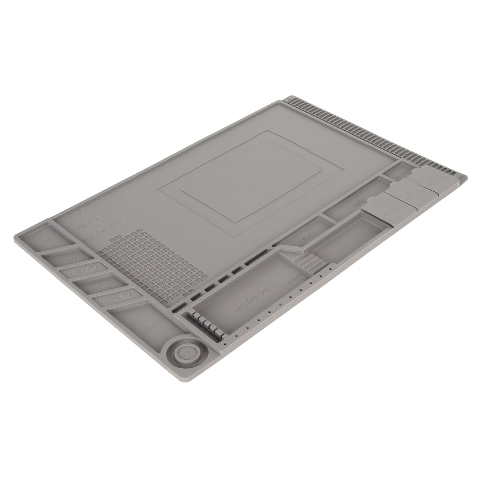 Tapis De Soudure Magnétique En Silicone - 44x30 Cm, Résistant à 500°C, Avec Règles Et Encoches - Pour Réparation électronique, Bricolage