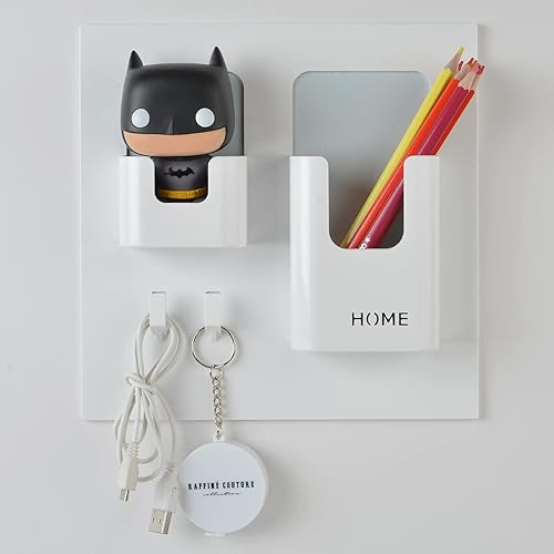 Miniatura 4 de Estante de noche con gel adhesivo fuerte, soporte organizador de montaje en pared para teléfono celular, lentes, control remoto, llaves, estantes