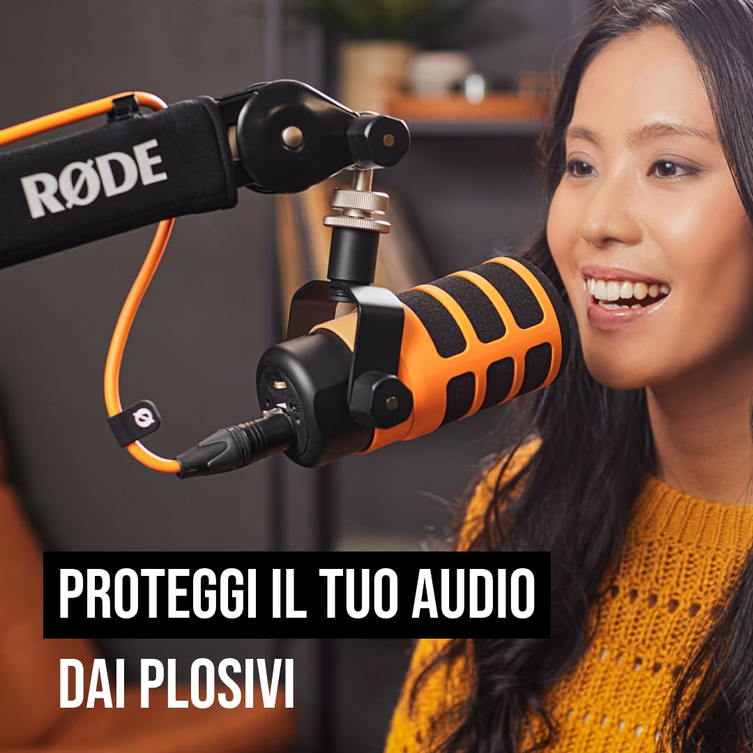 RØDE WS14 Premium Pop Filter per PodMic e PodMic USB (Nero)