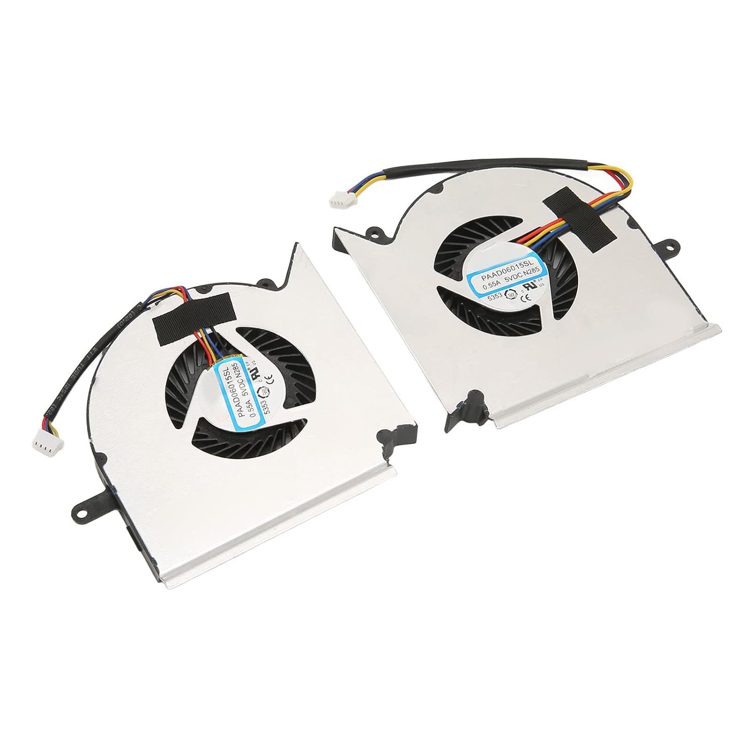 Replacement CPU GPU Cooling Fan for GE75 GP75 GL75, 4 Pin Silent Computer Cabinet Cooling for WE75 GE63 GP63 GL63 GV63 GE73 GL73VR, Enhance Heat Dissipation(CPU and GPU Fan)