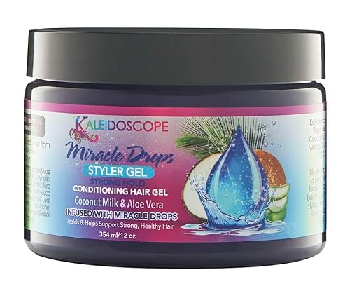 Kaleidoscope Miracle Drops Styling Gel | Strong Hold | Conditioning Hair Gel 12 fl oz - Thumbnail 2