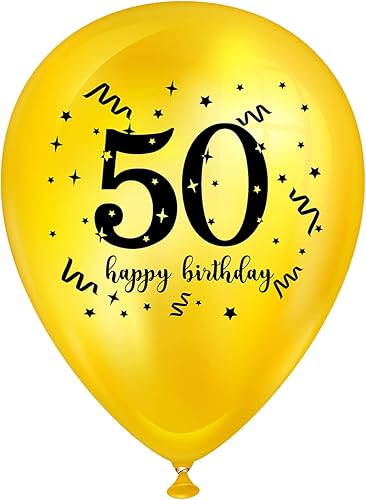 Miniatura 4 de Globos de fiesta de cumpleaños número 50 de 12 pulgadas, globos de 50 años, decoración de fiesta de cumpleaños temática de aniversario de 50 años