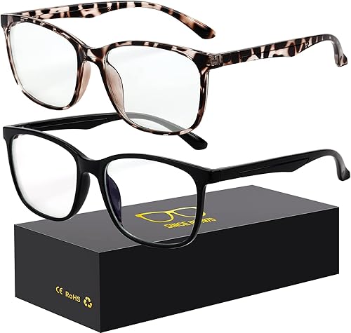 Miniatura 36 de Lentes con bloqueo de luz azul para computadora, lectura, juegos, televisión, teléfonos, lentes de moda antifatiga visual y UV para mujeres y