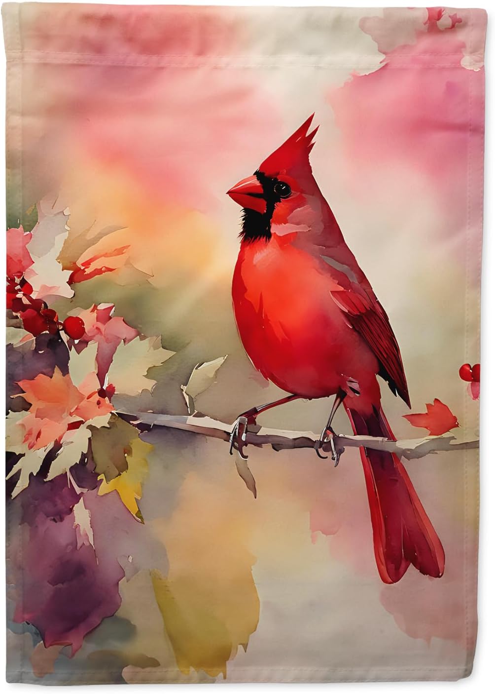 Caroline's Treasures Cardinal House Flag Large Porch Sleeve Pole Decorative Outside Yard Banner Artwork Wall Hanging, Polyester, House Size, Multicolor