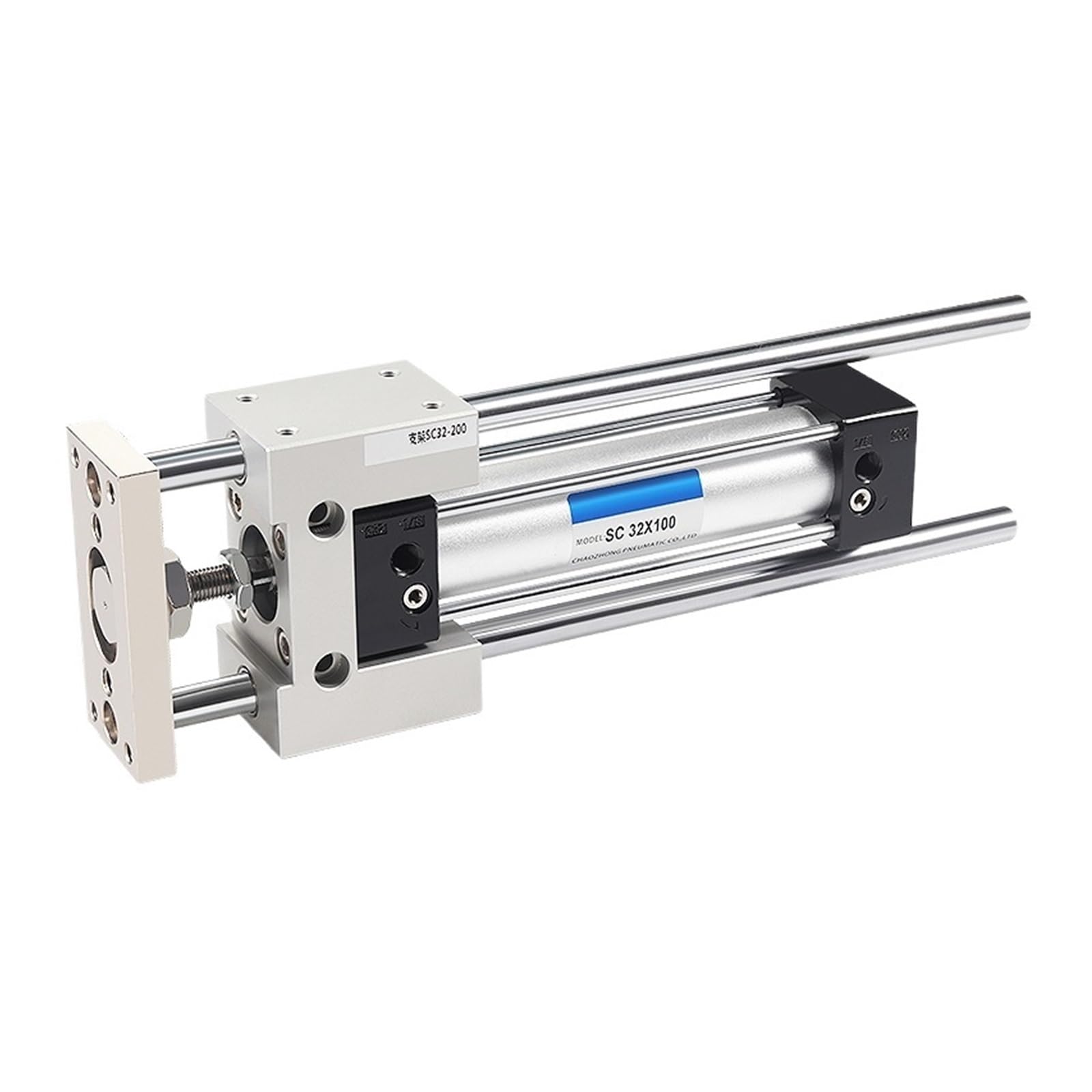 KXIWLUFV Standard Cylinder Linear Guide SC SU DNC Piston SC32 SC40 Support Bracket Installation Accessories(Stroke 200mm,SC32)