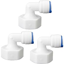 3/4 "internal thread elbow 3/8" PE pipe push in quick connection, reverse osmosis filter hose double joint, pre purifier, water purifier, water pipe kit, FNPT internal thread plastic adapter