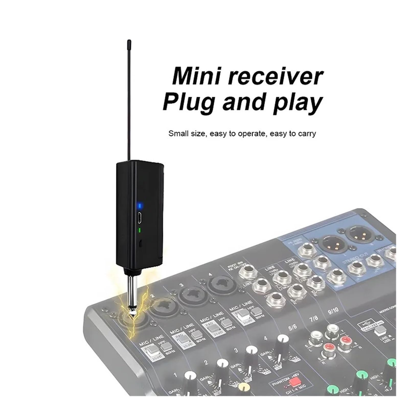 Microfono Wireless Microfoni Palmari Dinamici Karaoke Con Ricevitore Ricaricabile For Feste Di Matrimonio, Club In Chiesa Riproduzione Chiara Del Suono(A 1to2 Rechargeable)
