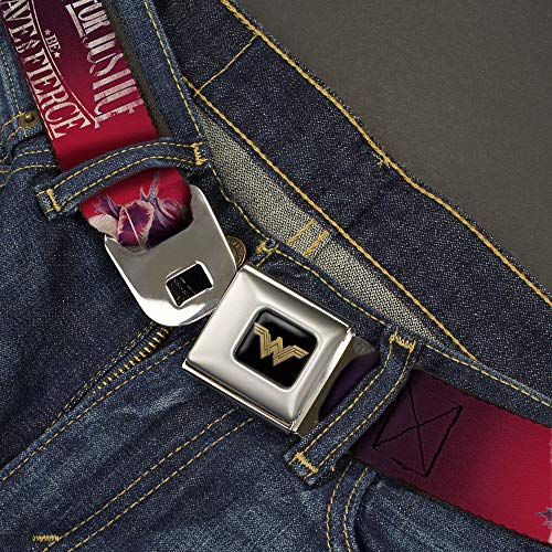 Buckle Down Men's Seatbelt Belt Wonder Woman Regular2