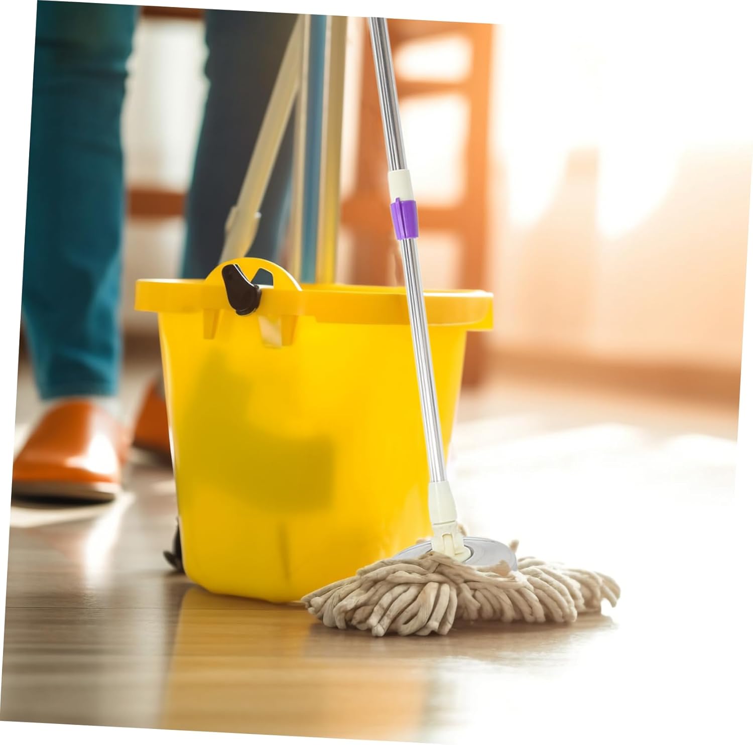 Holibanna Mop Pole Mop Handle with Rotation for Household Floor Cleaning Space-Saving Design