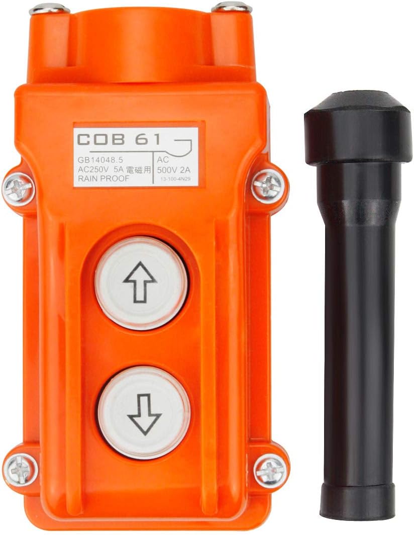 Rainproof Hoist Crane Push Button Switch COB-61 Crane Pendant Control Station UP Down Hoist Switch