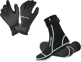 XUKER Neoprene Gloves Socks for Men Women