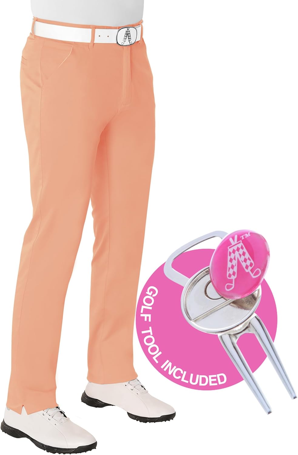 Royal & Awesome Pastel Golf Pants, Stretch Relaxed Fit Bottoms, Crazy Golf Pants for Men's, Funny and Bright Golfing Apparel