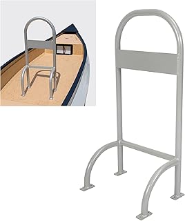 36” Height Grab Bar Compatible with Gheenoe, Skiff, Flats Boats Silvery Grab Handrail Aluminium Powder Coated