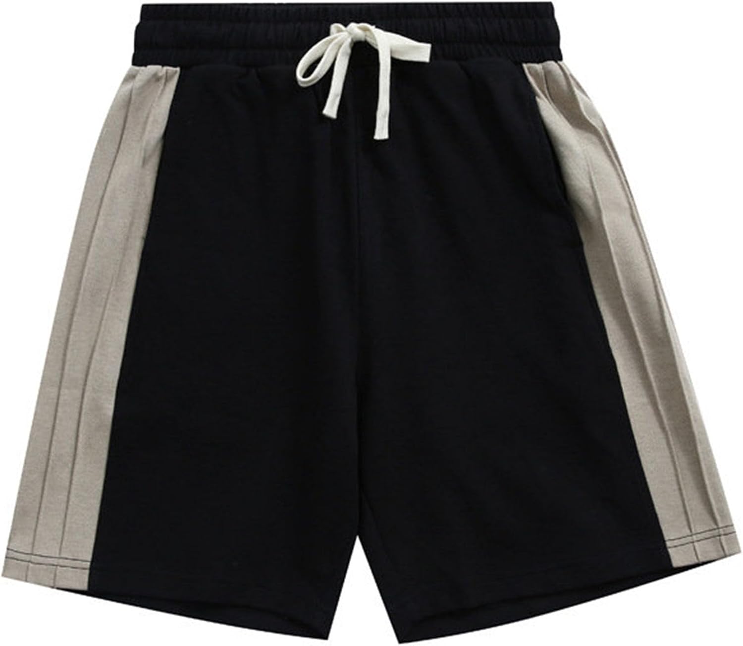 DGHM-JLMY Men's Color Block Gym Workout Shorts Contrast Color Leisure Sports Five-Point Shorts Patchwork Elastic Jogger Short