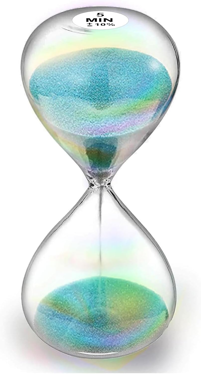 SuLiao Hourglass Sand Timer 5 Minutes Turquoise 5 Min Hourglass Sand Timer Large Sand Glass Reloj de Arena 5 Minutes for Home Desk Office Decoration