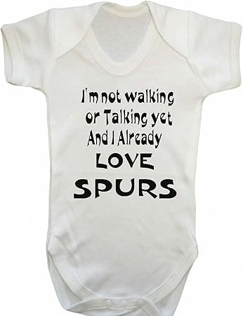 Danni Rose Baby,Clothing,Baby Boys 0-24m,Bodysuits & One-Pieces,Bodysuits Danni Rose I'm not Walking or Talking Love Spurs Baby Vest Bodysuit boy Girl (3-6 mths)