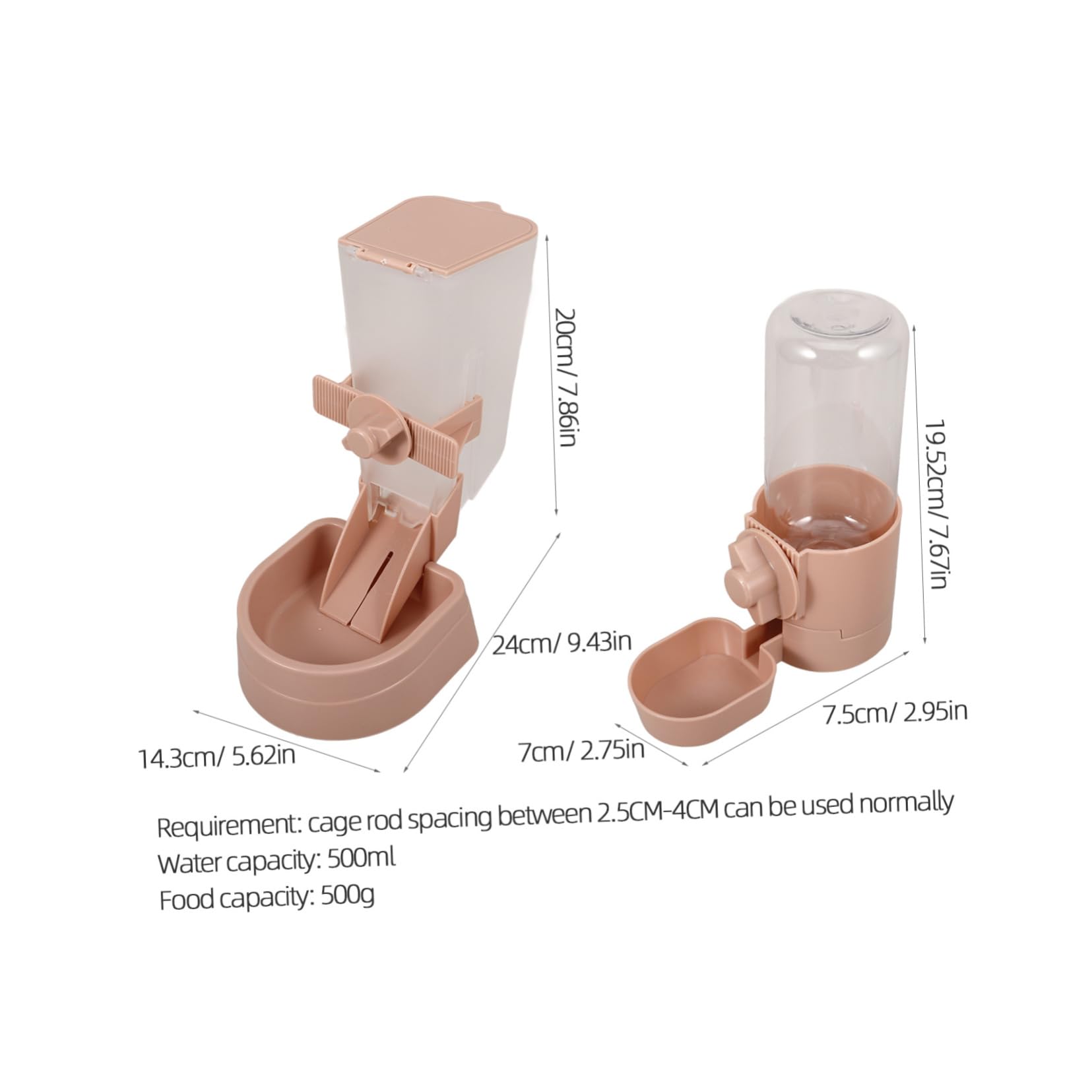 Yardwe Automatic Pet Water Feeder Cat Food Dispenser Dog Water Dispenser Easy Install Durable Material