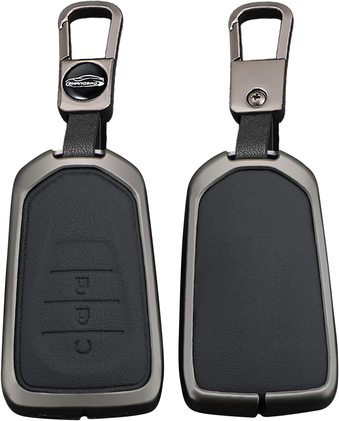 Key fob case Cover Fit for Isuzu New MU-X X Series DMAX D-Max X-Terrain Pickup Truck Key Case Keyring Remote Keychain Metal Key Holder Accessories Black