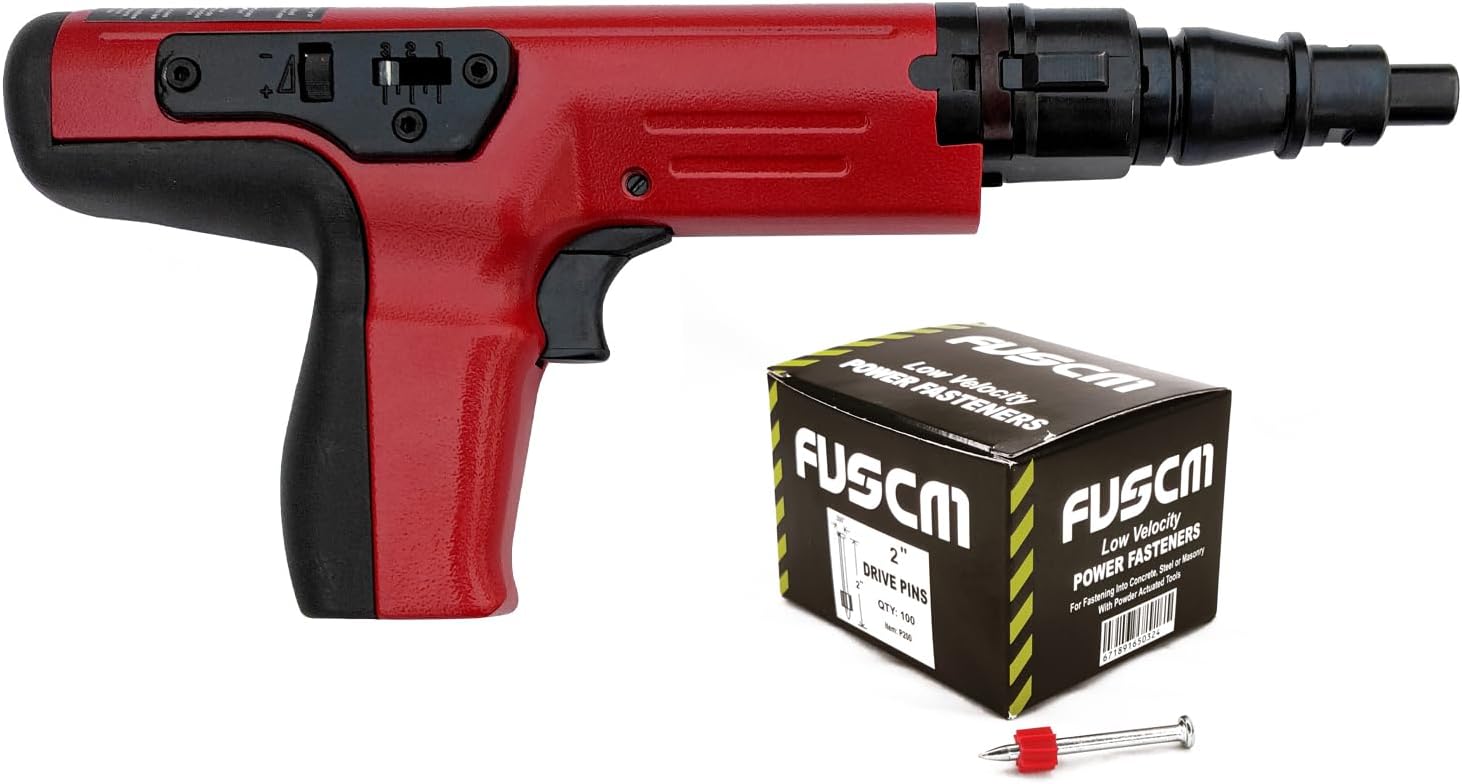 2" Fastener + .27 Cal Semi-Auto Powder Actuated Tool with power indicator