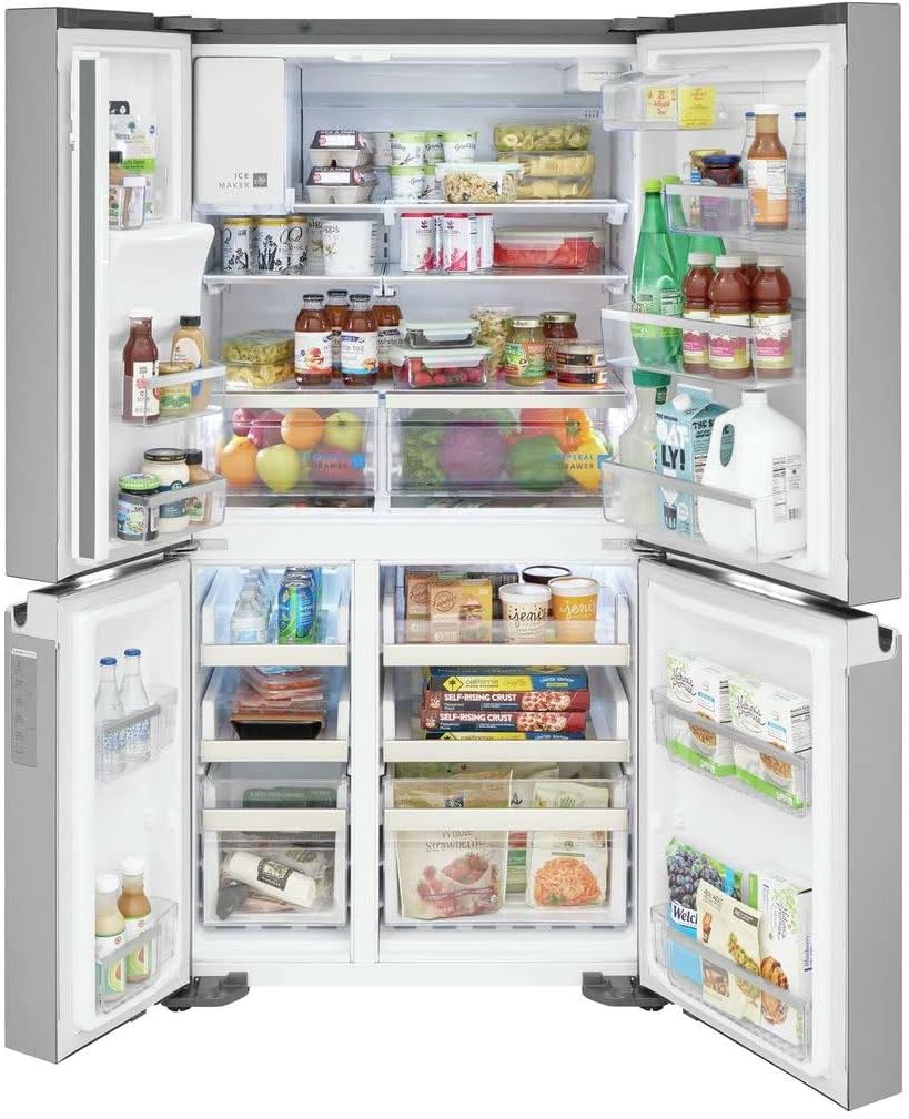 Frigidaire Gallery 36 in. Wide 21.5 cu. ft. Counter-Depth 4-Door Refrigerator in Stainless Steel GRQC2255BF