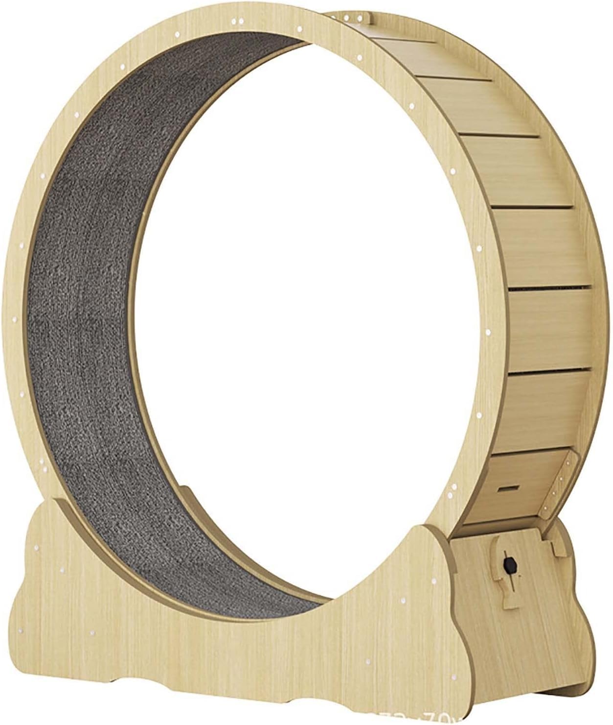 Kołowrotek dla kota, zabawka, kołowrotek do biegania z hamulcem(Wood)