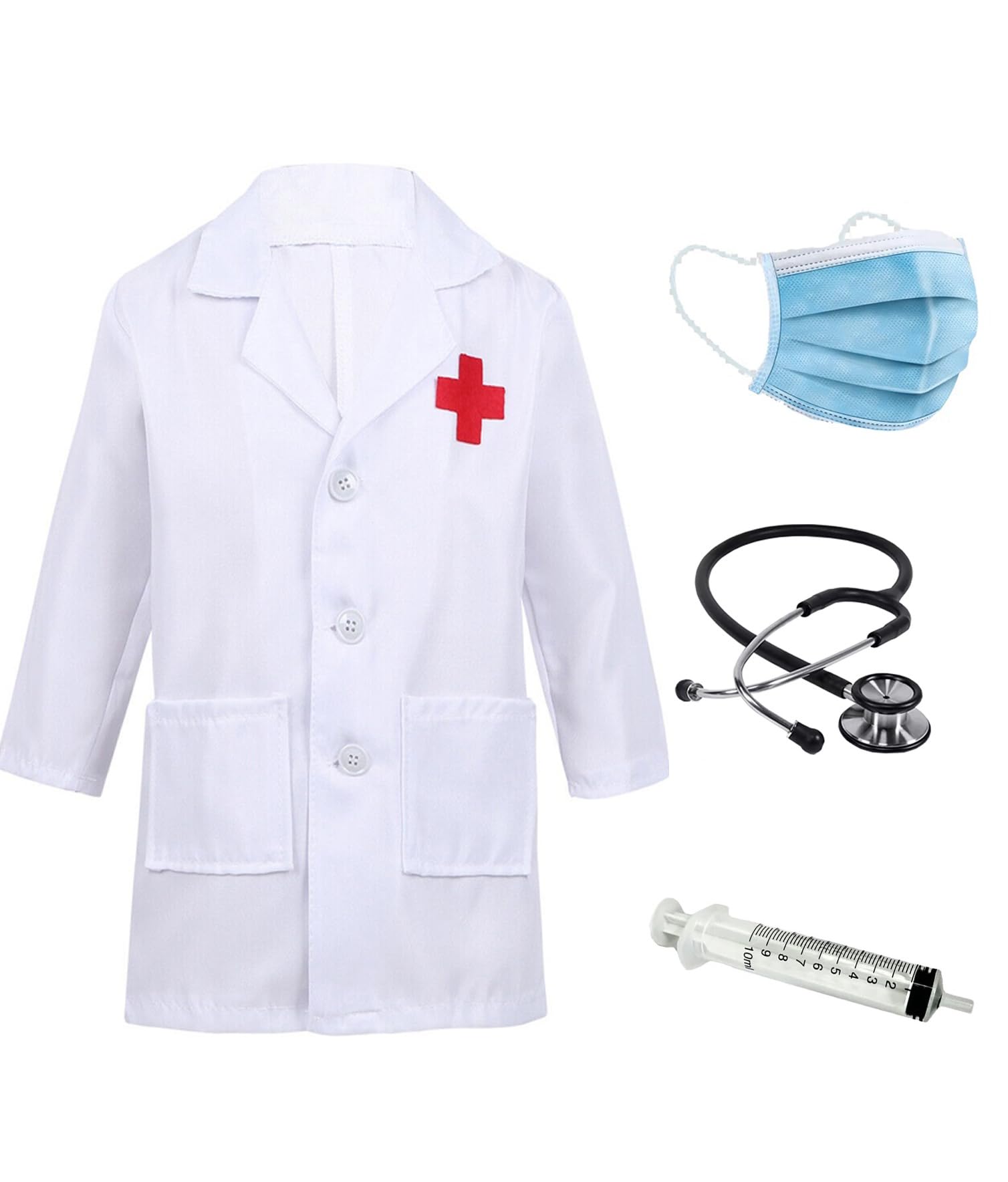 Fancy Steps Kids Community Helpers Doctor & Nurse Coat|Costumes for boys & girls