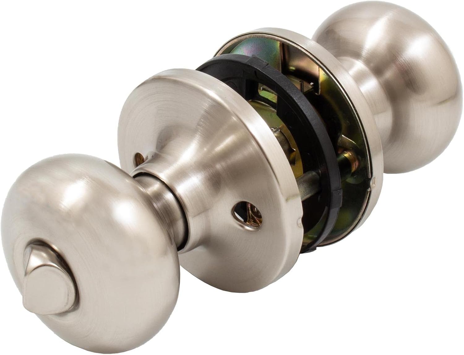 Stone Harbor Hardware Highland Door Knob, Privacy (Bed/Bath) Latch, Satin Nickel