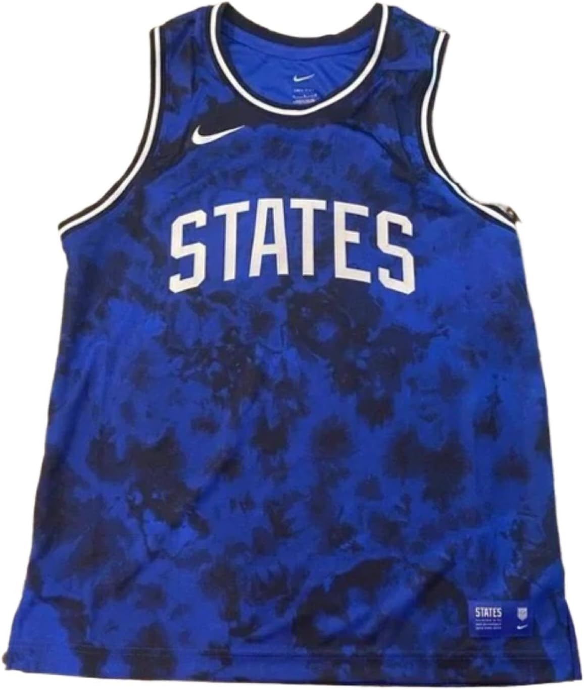 Nike Men's Dri-Fit 'States' Basketball Jersey Medium Blue
