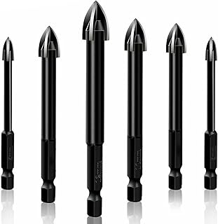 NC 6Pcs Tungsten Carbide Drill Bit Set for Ceramic/Tile/Concrete/Brick Wall Glass