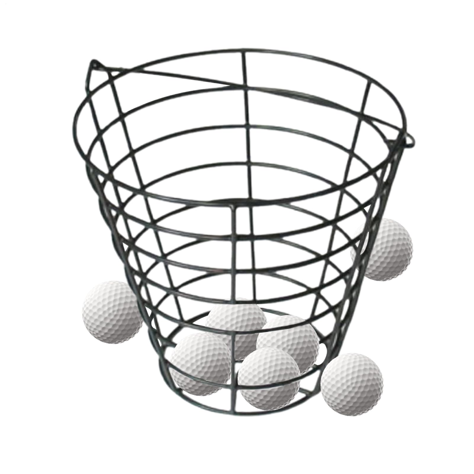 Generisch Golfkorb,Korb Für 100 Golfbälle | Großer Behälter Aus Draht, Organizer Für Zuhause, Golfplatz & Driving Range