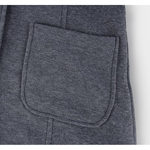 WSLCN Casaco Feminino com Botão de chifre com capuz Bolsos de Pavão Jaqueta Quente Outono e Inverno