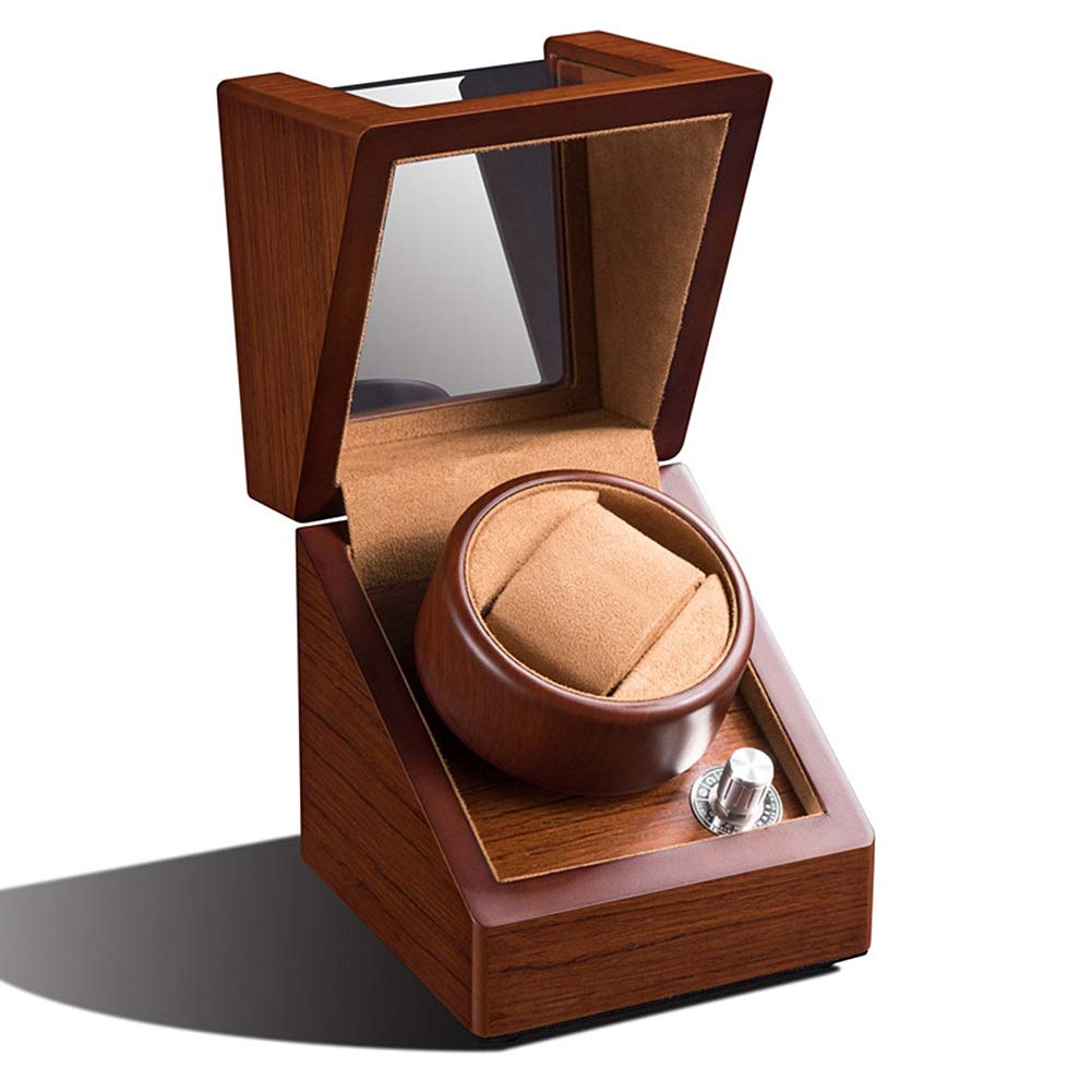 CGCSYZ Single Automatic Watch Winder Storage Boxes with Quite Motor 1 Watch Winder Box Leather Pillows & Piano Paint