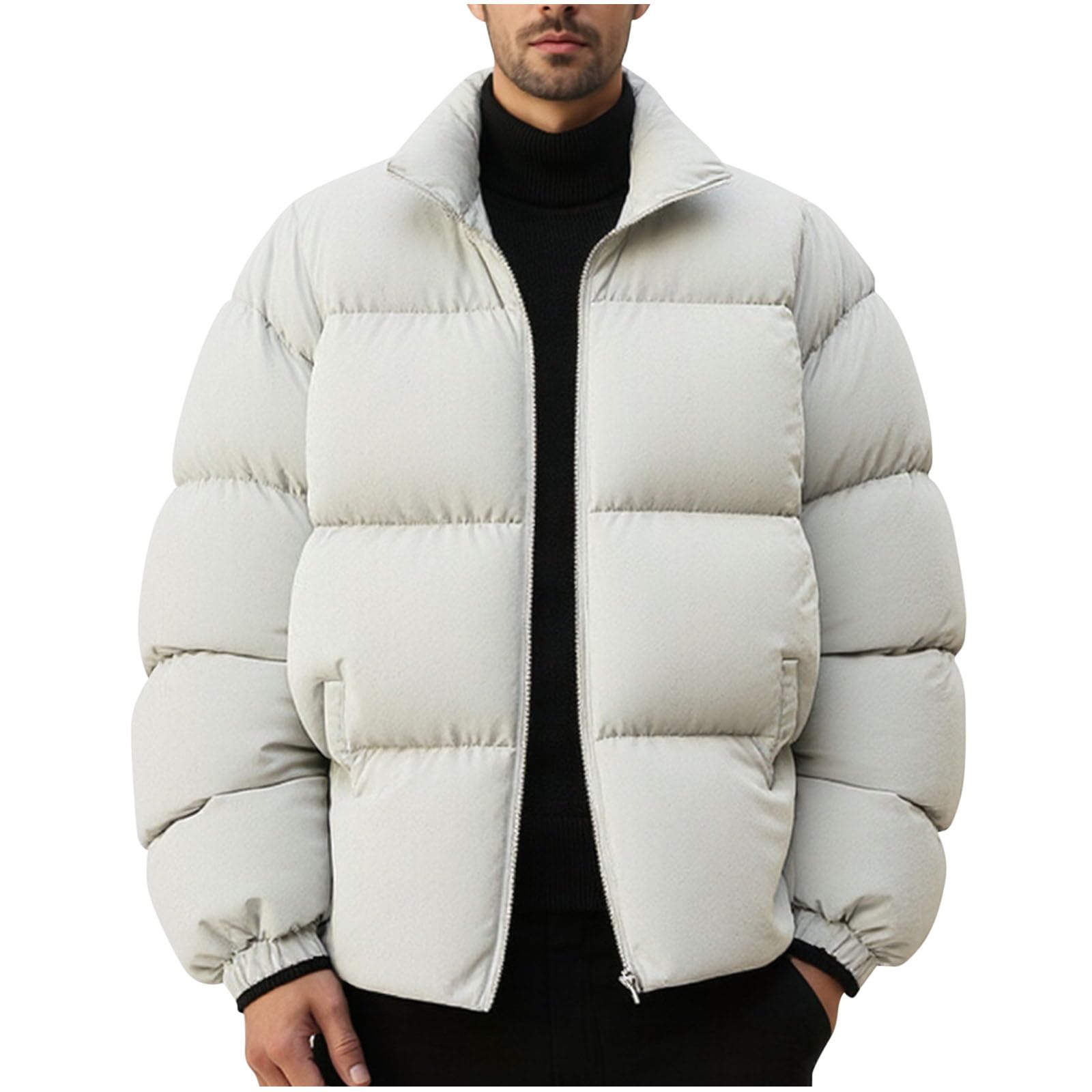 Winterjacke Herren Outdoorjacke Warme Daunenjacke Große Größen Pufferjacke
