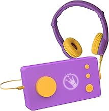 Lunii - Travel Pack "My Fabrique à Histoires Violet" and Assorted Purple Headphones - Storybox + Children's Headphones + 2.5 hours of stories included to download - Storyteller made in France