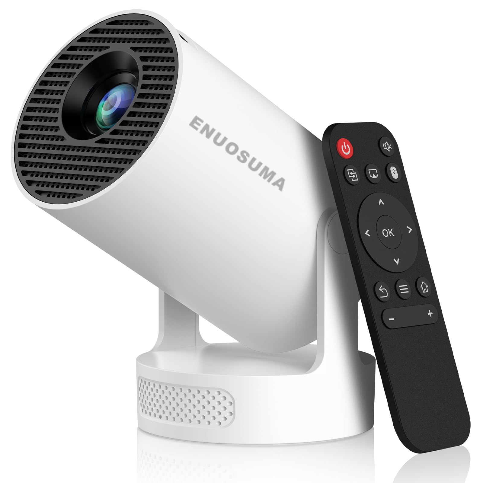 HY 300 Mini Projector With 4K/1080P Support, Dual-Band WiFi6 5G Wireless, 5.0 Bluetooth, Android 11, 200 ANSI Lumens, 180° Rotatable For Bedroom - View #2