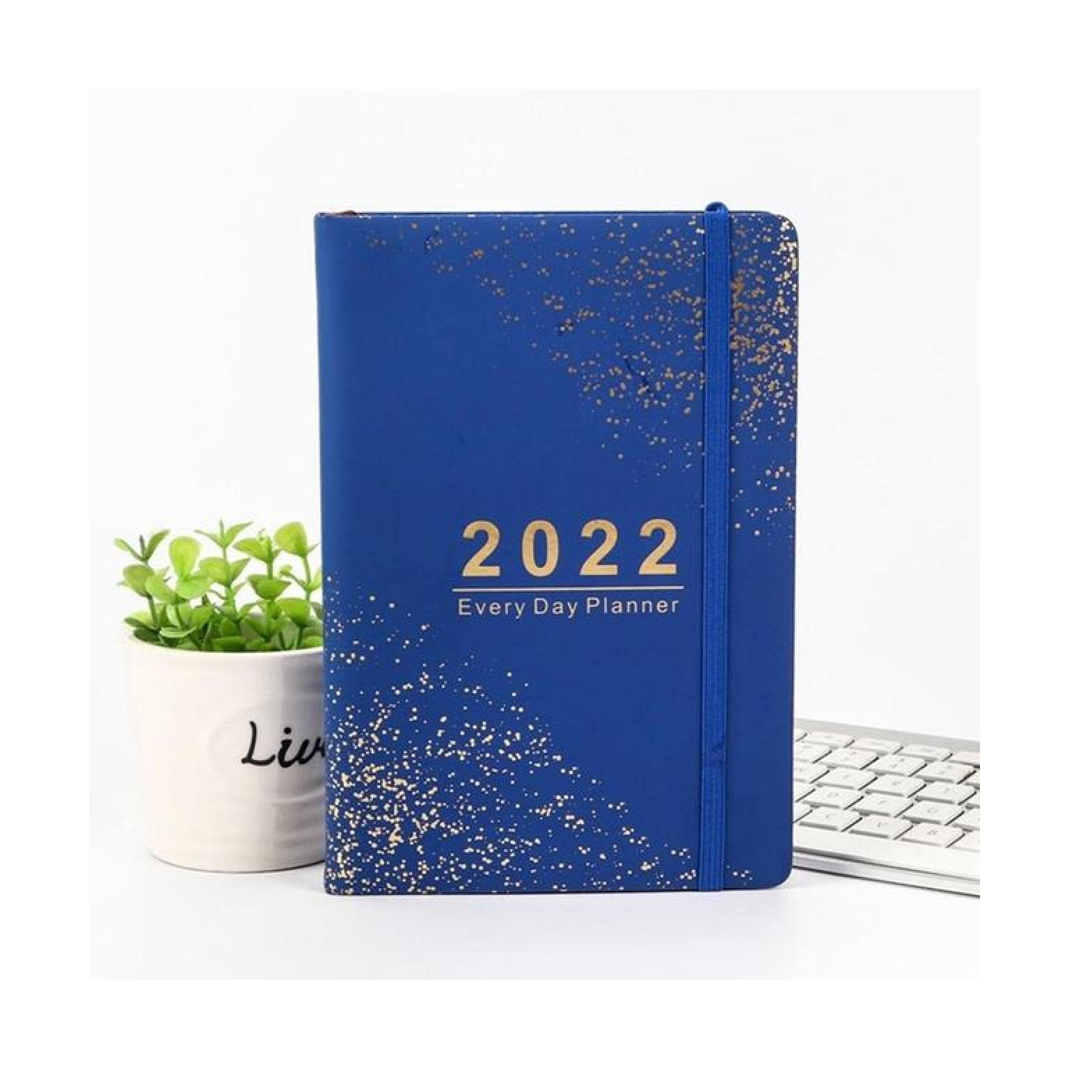 Lebensplaner Agenda 2022 Jan-Dez Tagebuch Englisch verdicken Notizbuch A5 Leder Softcover Schulplaner Effizienz Tagebuch Wochenplaner