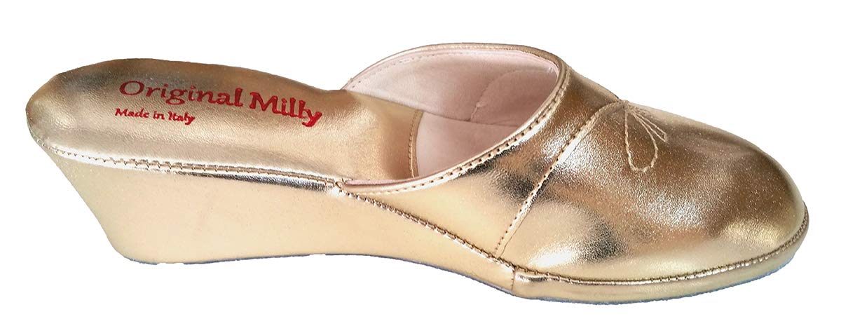 Milly 3000 Ciabatte da Camera Chiuse per Donna con Ricamo Pantofole per casa